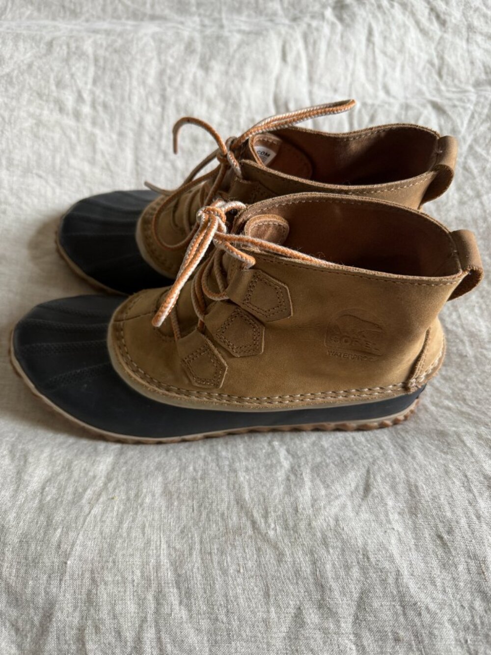 Sorel Women's Out N About Waterproof Leather Duck Rain Boots Size 7.5 - Picture 2 of 5